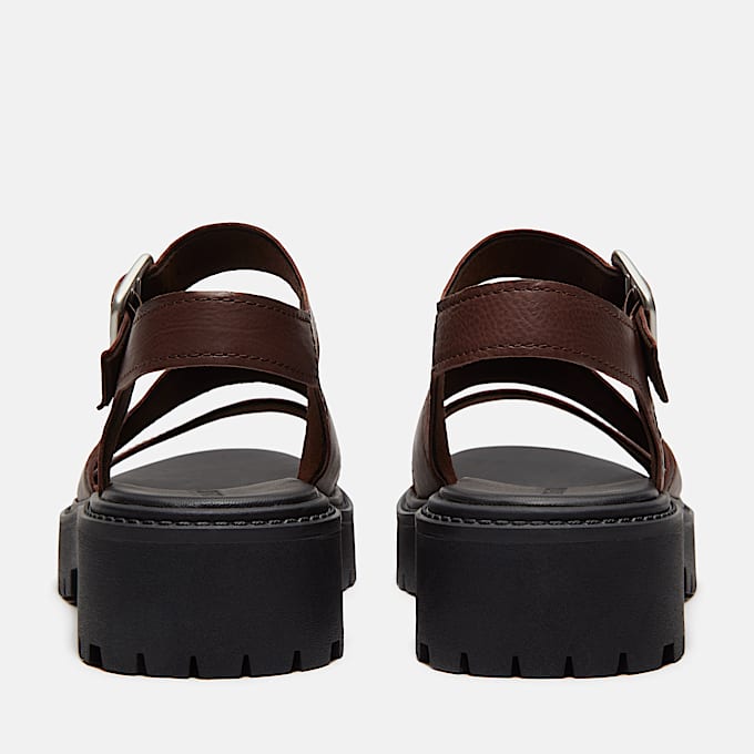 Stone Street Platform Backstrap Sandal for Women in Dark Brown TBL Brown ALT5