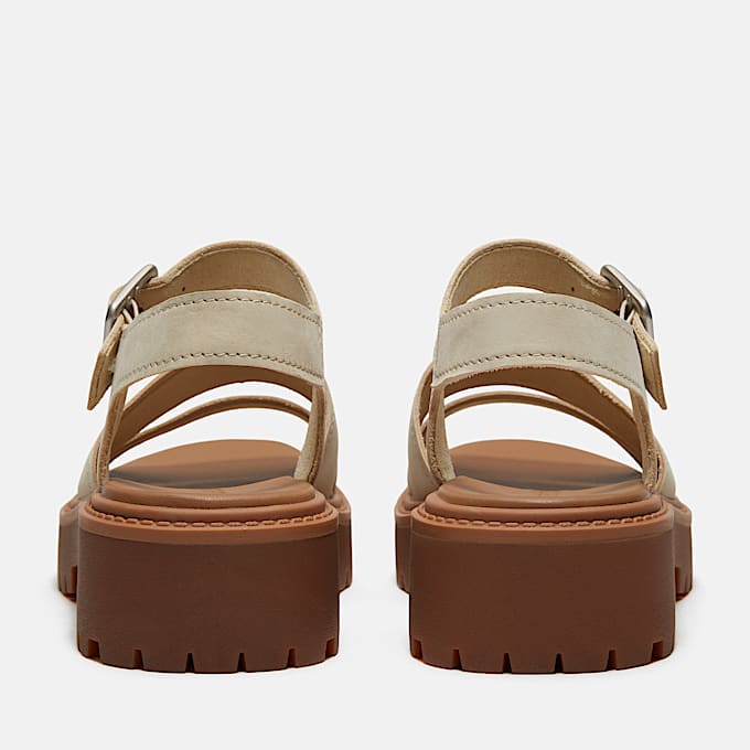 Stone Street Platform Backstrap Sandal for Women in Light Beige TBL Beige ALT5