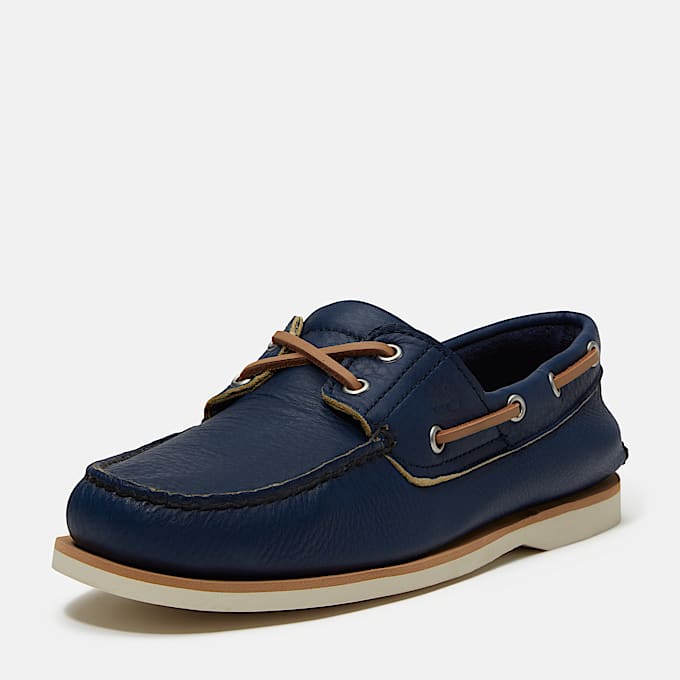 Lake House Classic 2Eye Boat Shoe for Men in Dark Blue TBL Blue ALT9