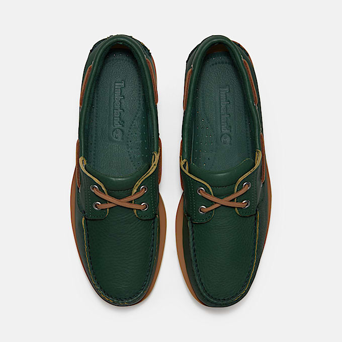 Lake House Classic 2Eye Boat Shoe for Men in Green TBL Green ALT2