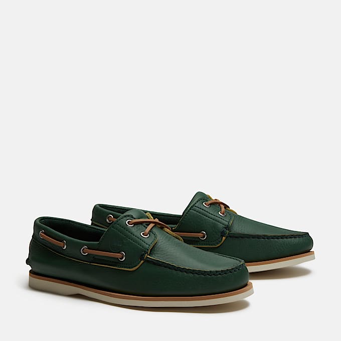 Lake House Classic 2Eye Boat Shoe for Men in Green TBL Green ALT4