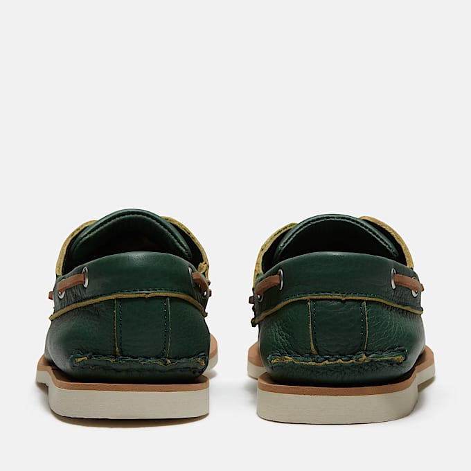 Lake House Classic 2Eye Boat Shoe for Men in Green TBL Green ALT5