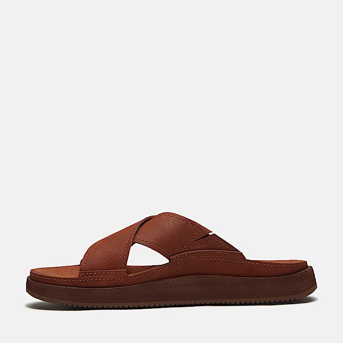 Casco Cove Slide Sandal for Men in Brown TBL Brown ALT6