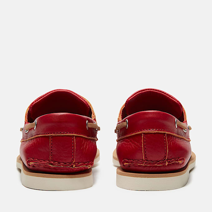 Klassischer Lake House 2senBootsschuh fr Herren in Rot TBL Rot ALT5