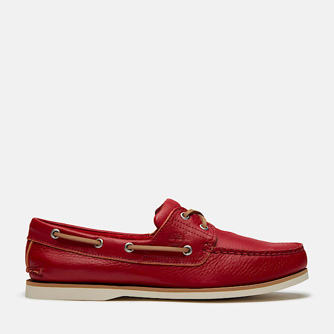 Klassischer Lake House 2senBootsschuh fr Herren in Rot TBL Rot HERO