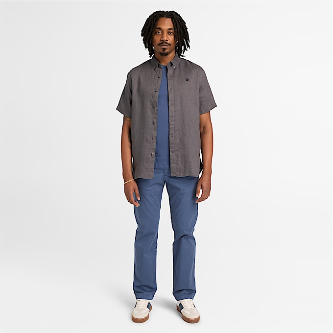 Claremont Chinohose aus Twill mit geradem Bein fr Herren in Dunkelblau TBL Blau ALT2