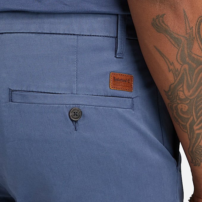 Claremont Chinohose aus Twill mit geradem Bein fr Herren in Dunkelblau TBL Blau ALT3