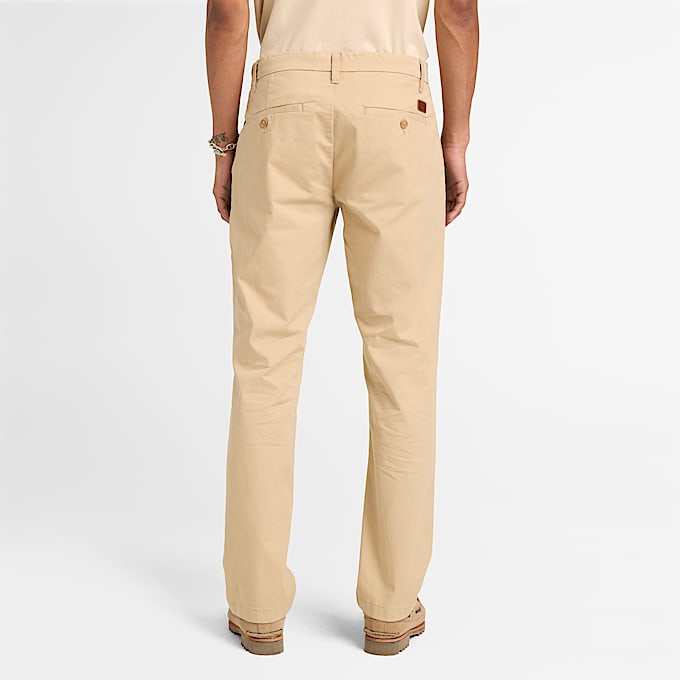 Claremont Chinohose aus Twill mit geradem Bein fr Herren in Beige TBL Beige ALT8