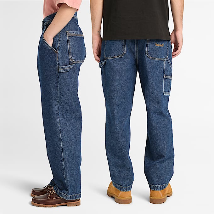 All Gender Denim Carpenter Trouser in Blue