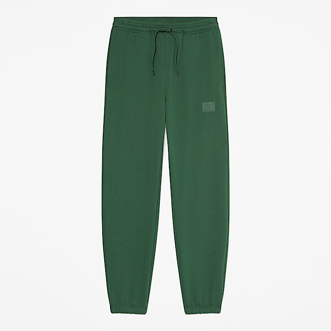 Pantalón de chándal con insignia de silicona unisex en verde oscuro - 1