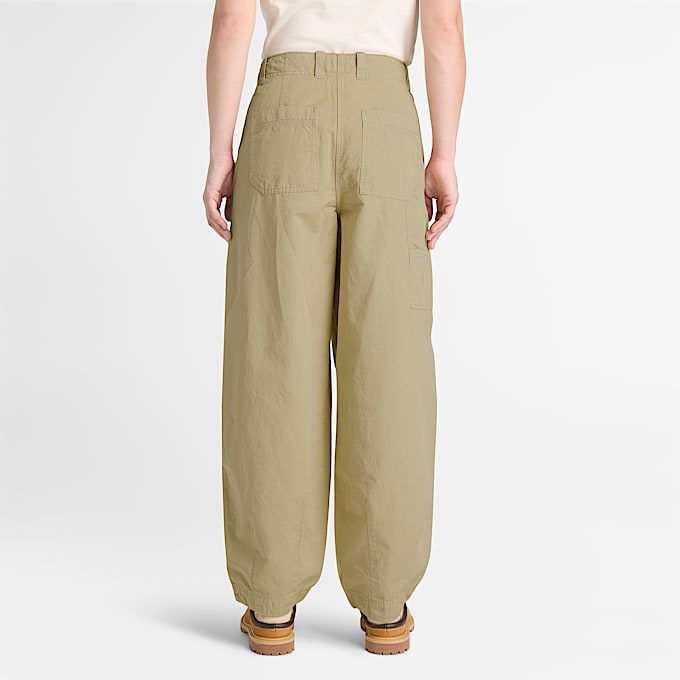 Utility Cotton Linen Trouser for Women in Brown TBL Brown ALT8