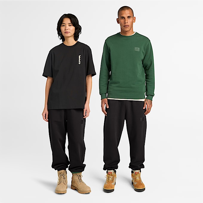 All Gender Silicon Badge Sweatpant in Black