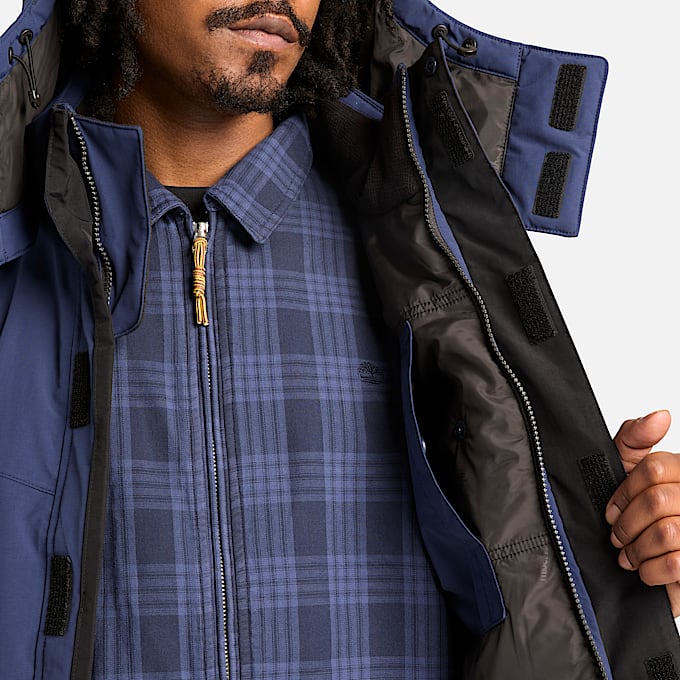 Veste de pluie imperméable Granite State pour homme en bleu marine/noir