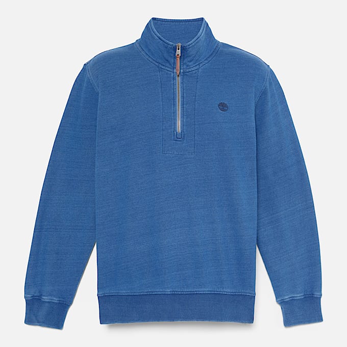 Sweatshirt  col zipp indigo pour homme en bleu TBL bleu HERO