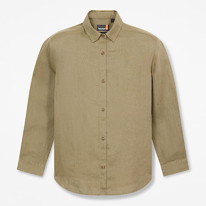 LongSleeve Linen Shirt for Women in Brown TBL Brown HERO