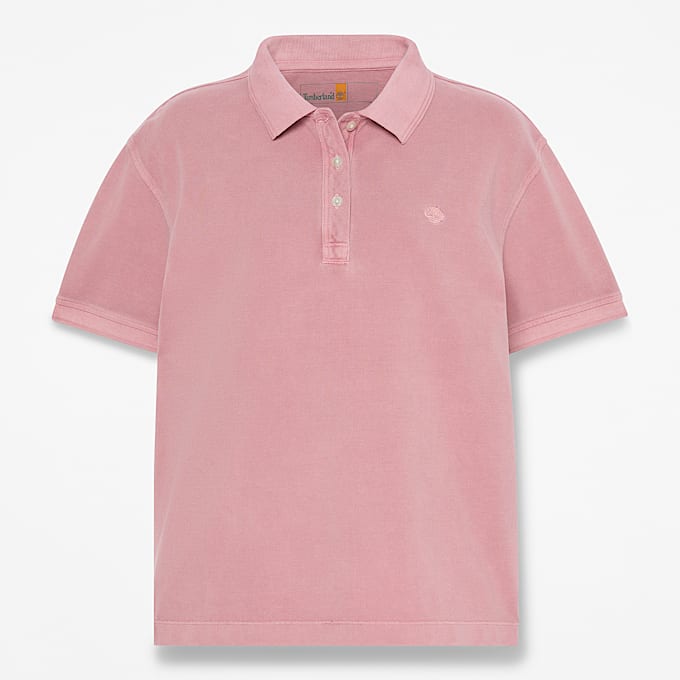 Garment Dyed ShortSleeve Pique Polo for Women in Pink TBL Pink HERO