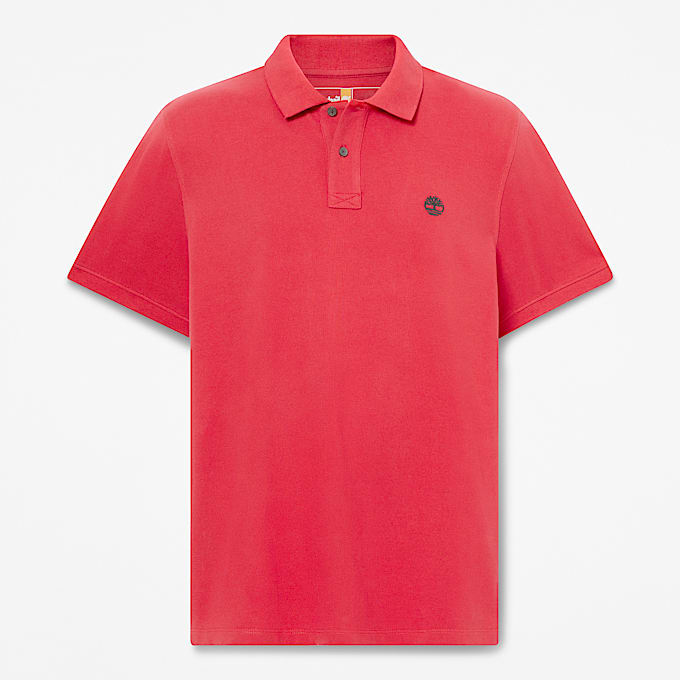 Polo de manga corta en piqu Millers River para hombre en rojo TBL rojo HERO