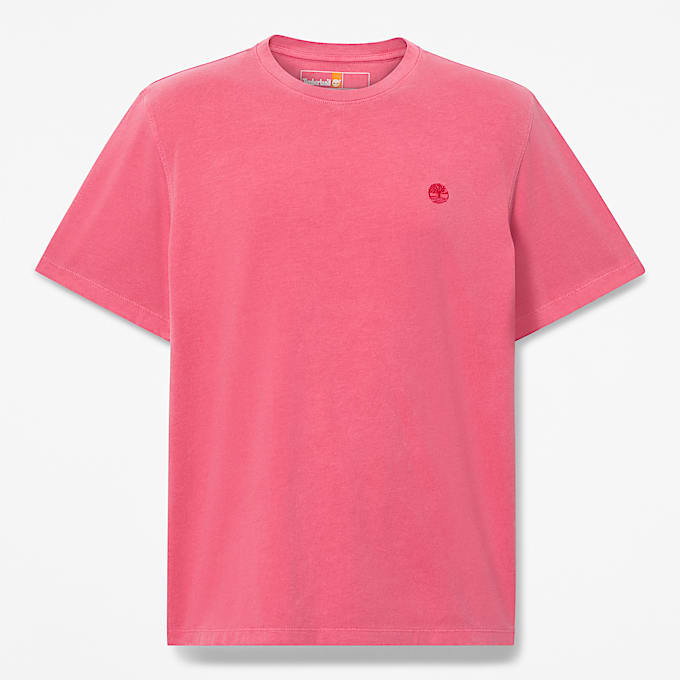 T-shirt a Maniche Corte Tinta in Capo Dunstan River da Uomo in rosso - 1