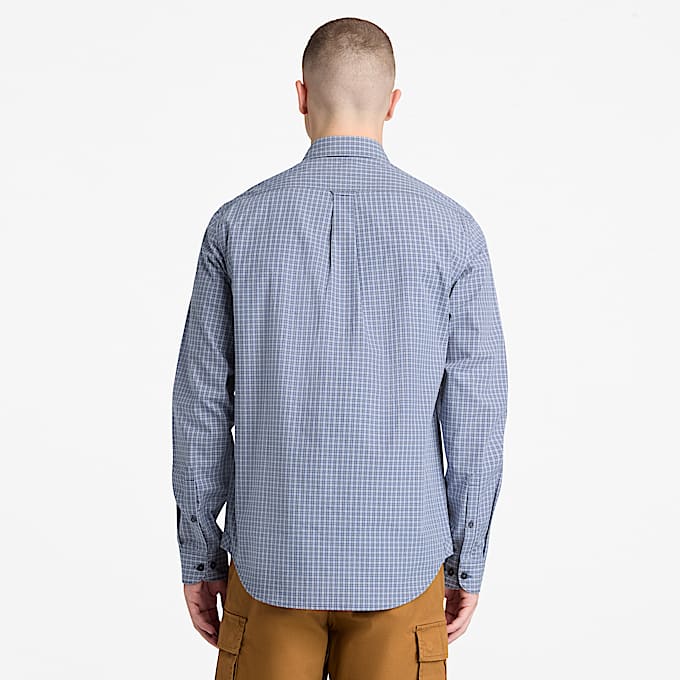 Micro Plaid PopelineHemd fr Herren in Blau TBL Blau ALT8