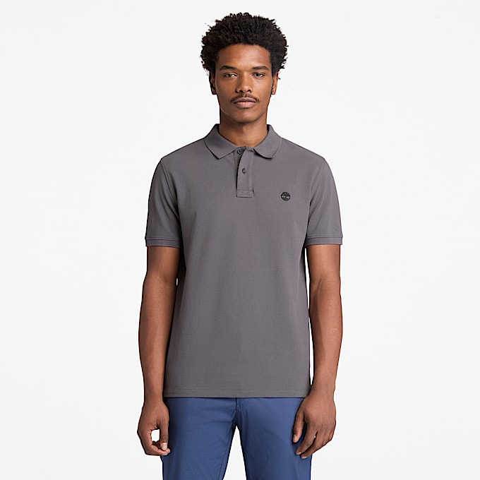 Millers River ShortSleeve Pique Polo Shirt for Men in Black TBL Black ALT1