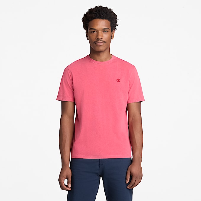 Tshirt Tingida de Manga Curta Dunstan River para Homem em vermelho TBL vermelho ALT1