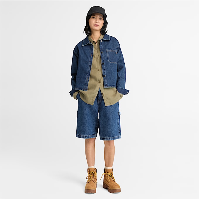 Long-Sleeve Linen Shirt for Women in Brown