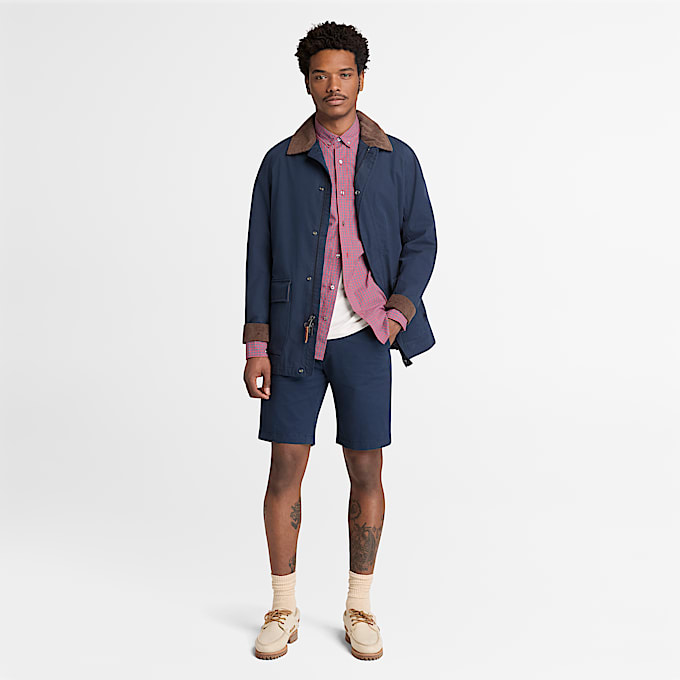 Micro Plaid Poplin Shirt for Men in Red