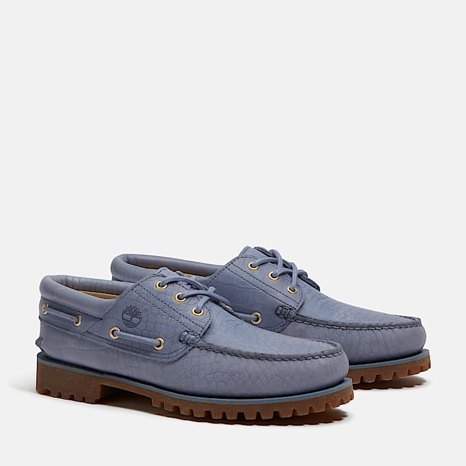 Handgenhter Timberland Authentic 3Eye Lug Bootsschuh fr Herren in Blau TBL Blau ALT4