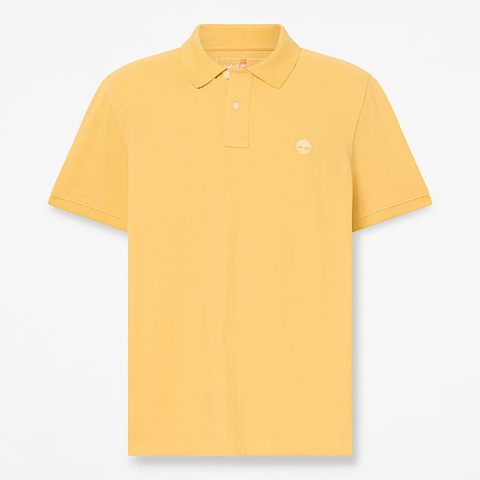 Millers River ShortSleeve Pique Polo Shirt for Men in Yellow TBL Yellow HERO