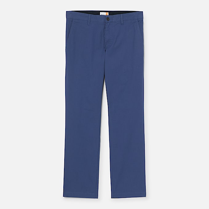 Claremont Poplin Chino Trouser for Men in Dark Blue TBL Blue HERO