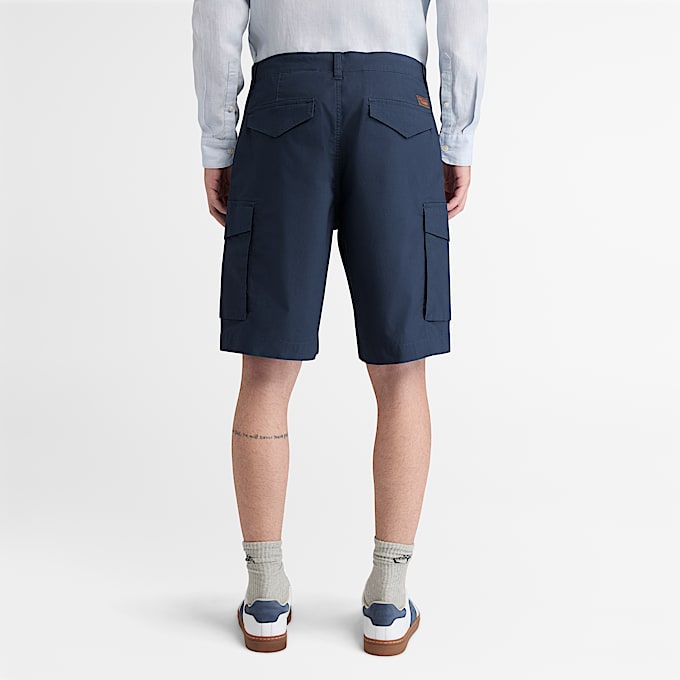 Brookline Poplin Cargo Short for Men in Dark Blue TBL Blue ALT8