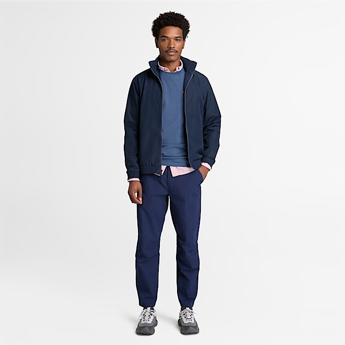 Chemise rayée à manches longues en seersucker pour homme en Rouge