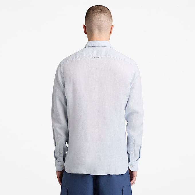 Mill Brook Linen Shirt for Men in Grey TBL Grey ALT8