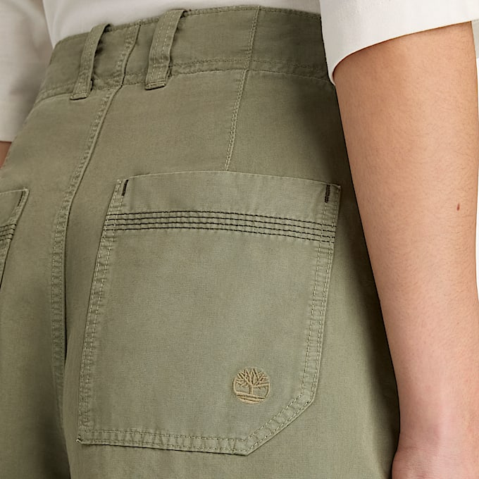 CottonLinen Bermuda Short for Women in Brown TBL Brown ALT3