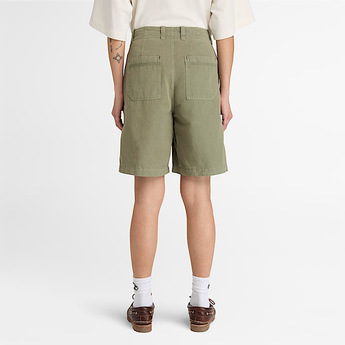 CottonLinen Bermuda Short fr dam i grn TBL Grn ALT8