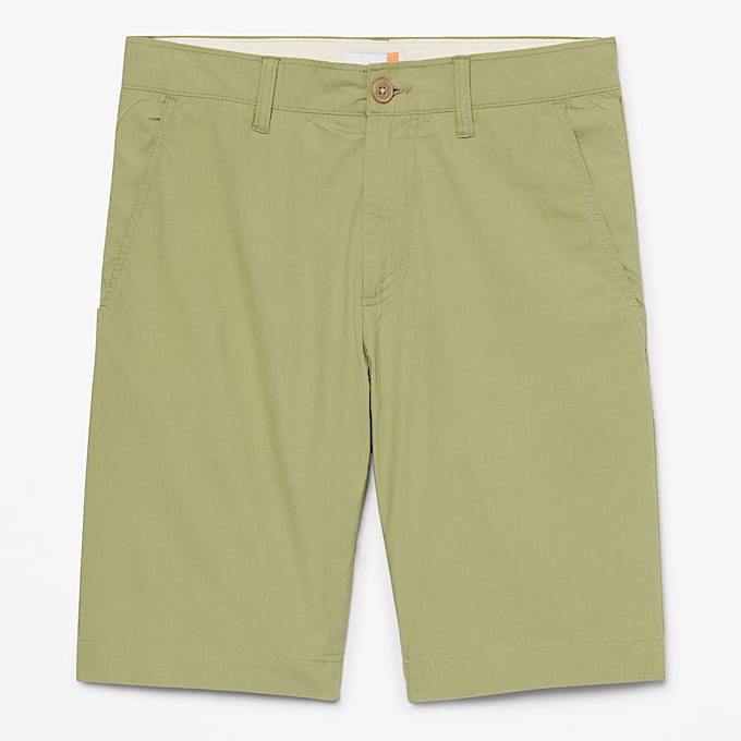 Claremont Poplin Chino Short for Men in Green TBL Green HERO