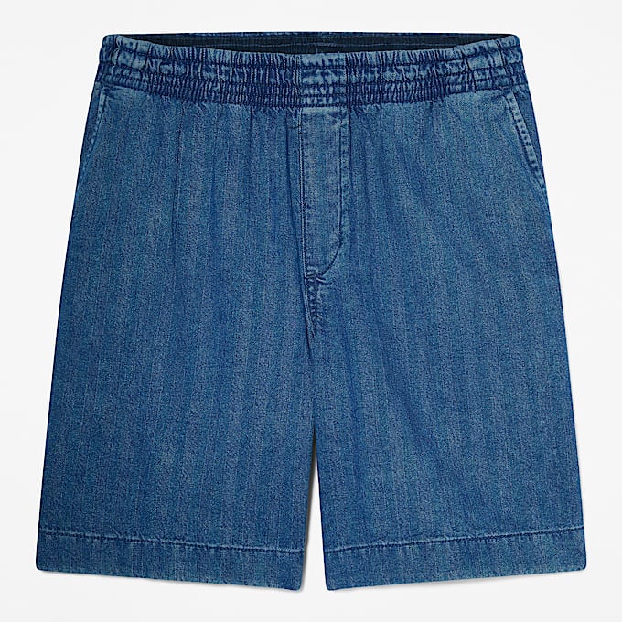 Herringbone Denim Short for Men in Dark Blue TBL Blue HERO