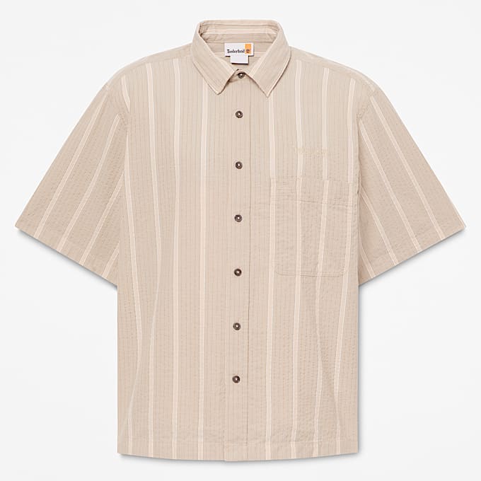 All Gender Lightweight Button Down Shirt in GreyBeige TBL Beige HERO