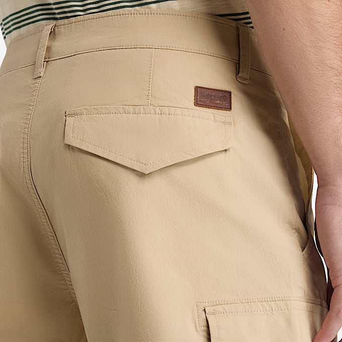 Brookline Poplin Cargo Short for Men in Beige TBL Beige ALT3