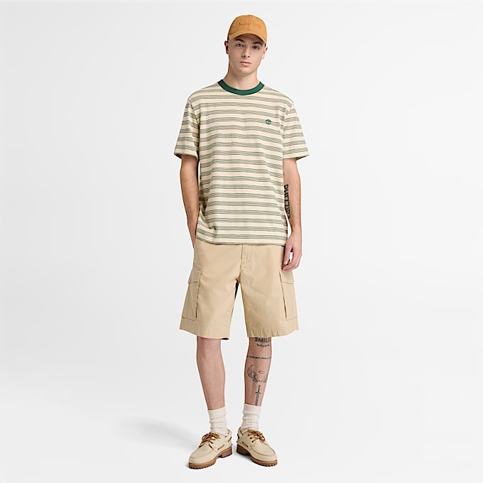 Brookline Poplin Cargo Short for Men in Beige TBL Beige ALT2