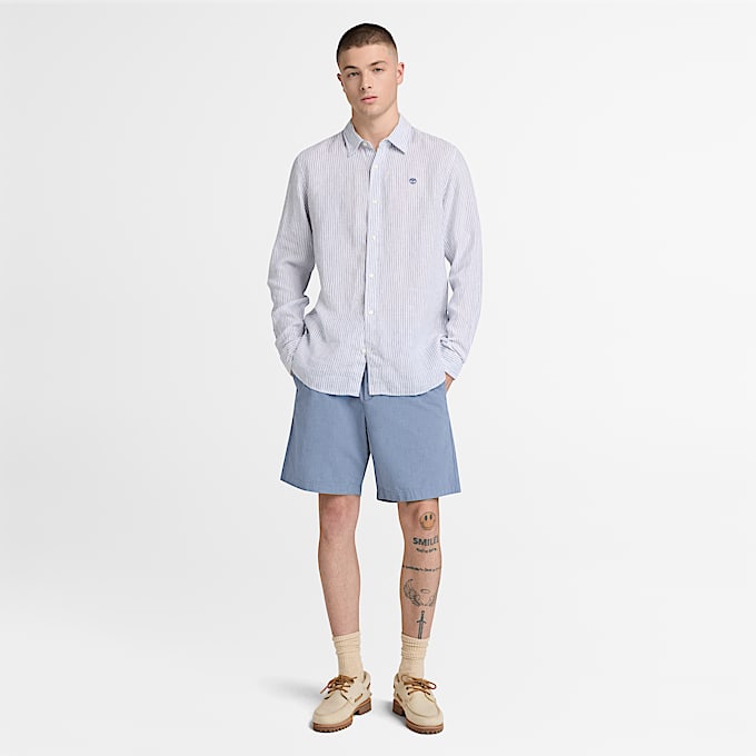 Claremont shorts i bomuld til mnd i mrkebl TBL Bl ALT2