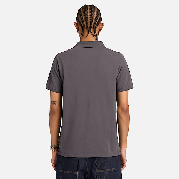 Polo Elasticizzata a Maniche Corte Millers River da Uomo in colore nero