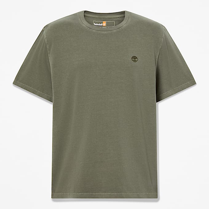 T-shirt a Maniche Corte Tinta in Capo Dunstan River da Uomo in verde - 1