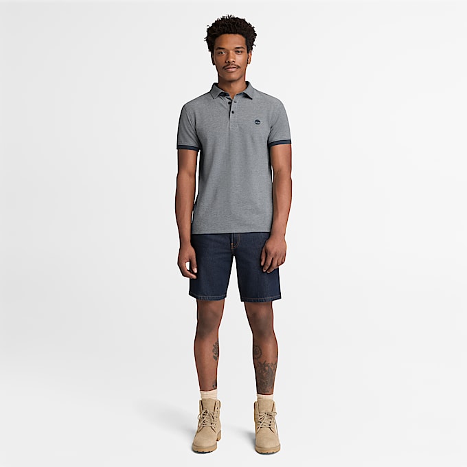 Polo Oxford a Maniche Corte Baboosic Brook da Uomo in blu scuro