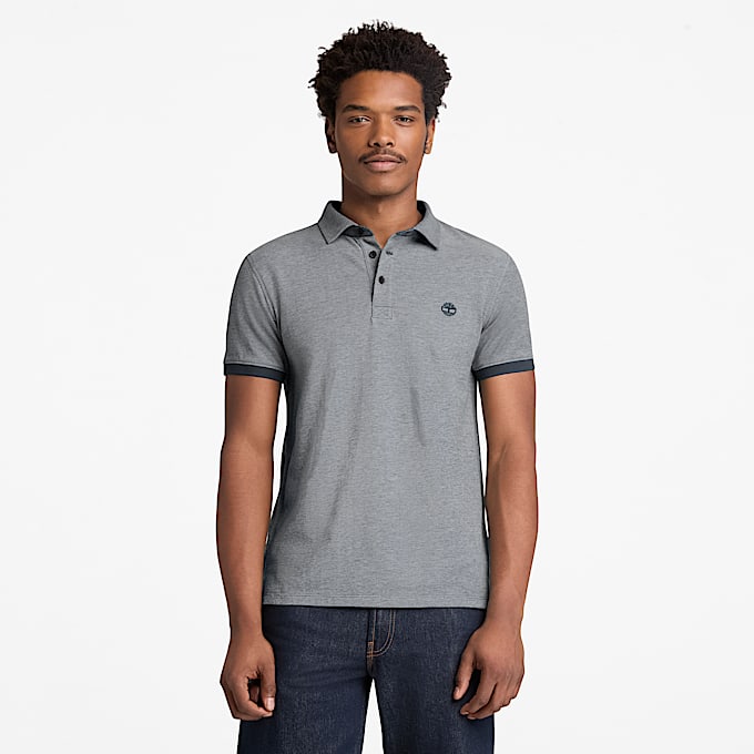 Polo Oxford a Maniche Corte Baboosic Brook da Uomo in blu scuro