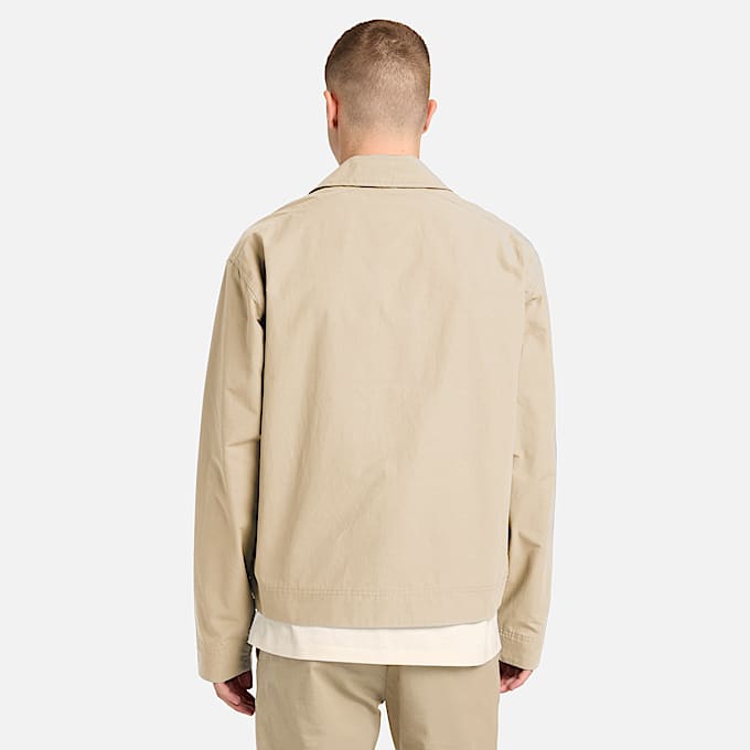 Stratham Durable Water Repellent Cotton Bomber for Men in Beige TBL Beige ALT8