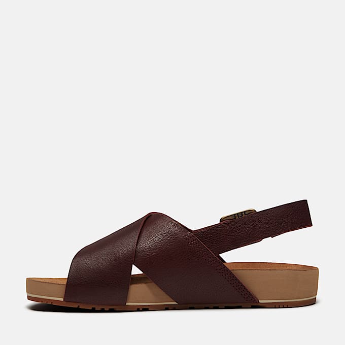 Malibu Waves Basic-Sandale mit Fersenriemen für Damen in Burgunderrot