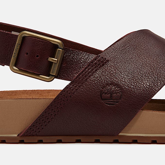 Malibu Waves Basic-Sandale mit Fersenriemen für Damen in Burgunderrot