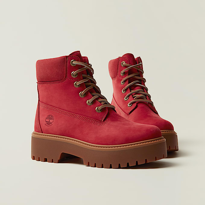 Wasserdichter Stone Street 6InchBoot mit Plateausohle fr Damen in Rot TBL Rot MKTG3