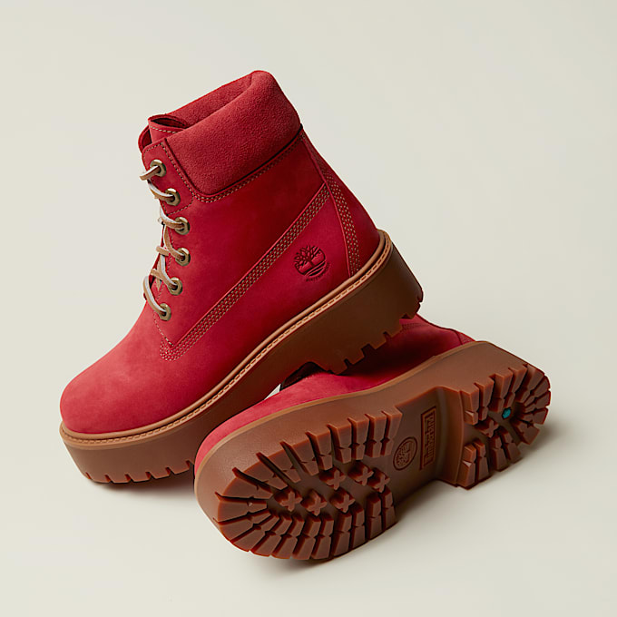 6-inch Boot compensée imperméable Stone Street pour femme en Rouge